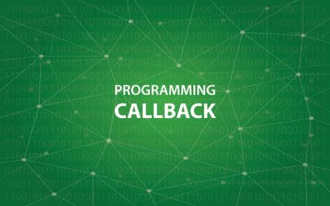 Programming callback concept illustration white text illustration with green Stockillustratie