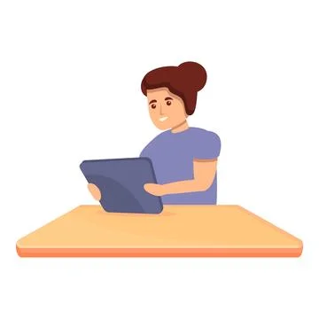 Programming children icon, cartoon style Illustrazione stock