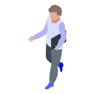 Programming children icon, isometric style Stock Illustration