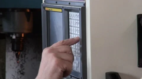 Programming CNC Machine by keyboard 스톡 동영상 65431143