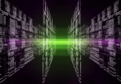 Programming code abstract screen Stock Illustration