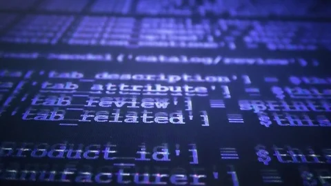 Programming code abstract technology background of software developer Stock Footage 83435803