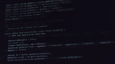 Programming code. Abstract technology background with different symbols and Stock Footage 102530754