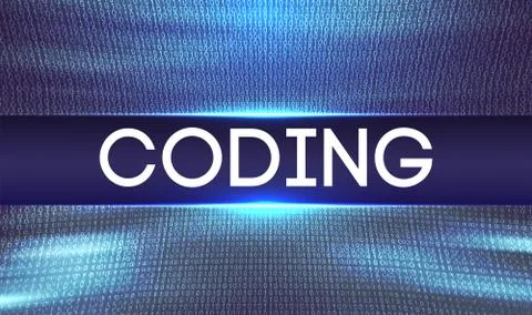 Programming code abstract technology background of software developer and Stock Illustration