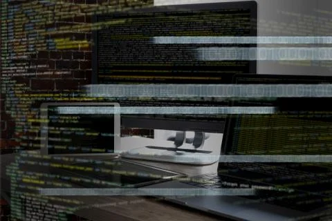 Programming code abstract technology background Developer programming and cod Stock Photos