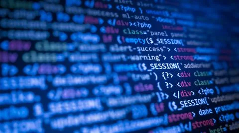 Programming code abstract technology background of software developer 스톡 사진