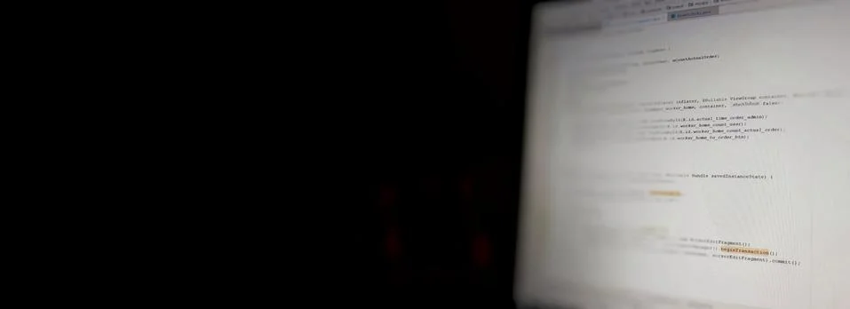 Programming code abstract technology background of software developer. Banner Stock Photos