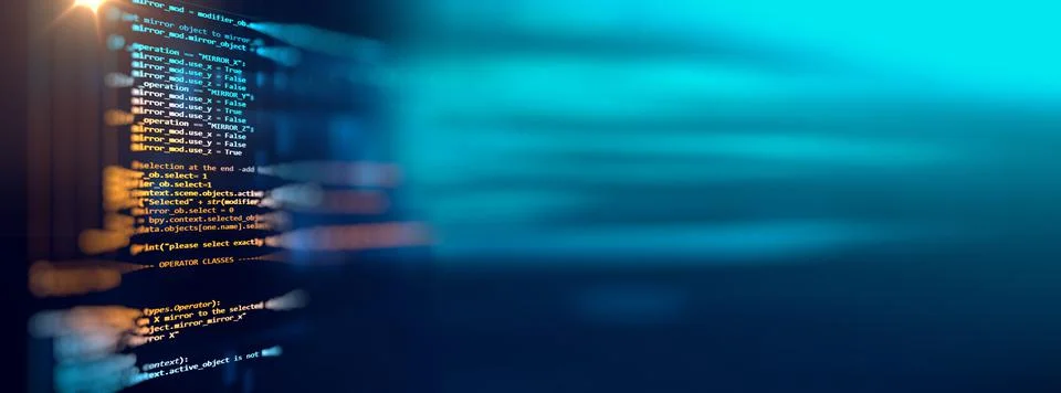 Programming code abstract technology background of software developer and co Stockfoto's