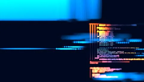Programming code abstract technology background Stock Photos