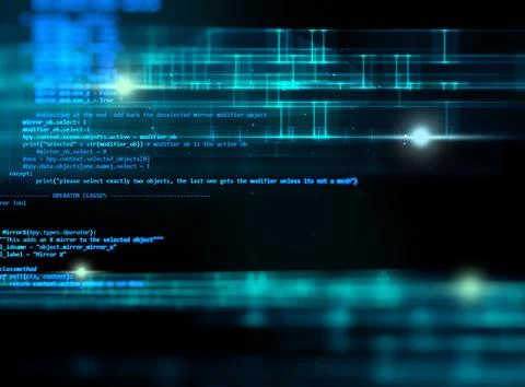 Programming code abstract technology background of software developer and  .. Foto stock