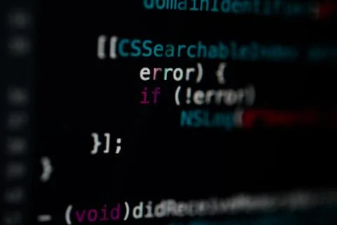 Programming code abstract technology background of software developer. Stock-Fotos