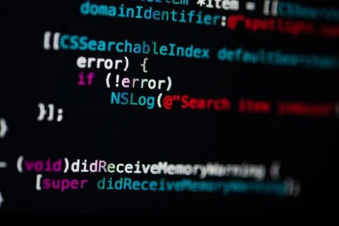 Programming code abstract technology background of software developer. Stock-Fotos