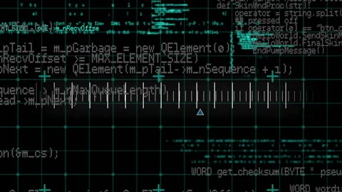 Programming code and data processing animation over grid background with text Stock Footage 304479342