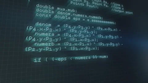Programming code and mathematical formulas animation over digital screen Stock Footage 304256736