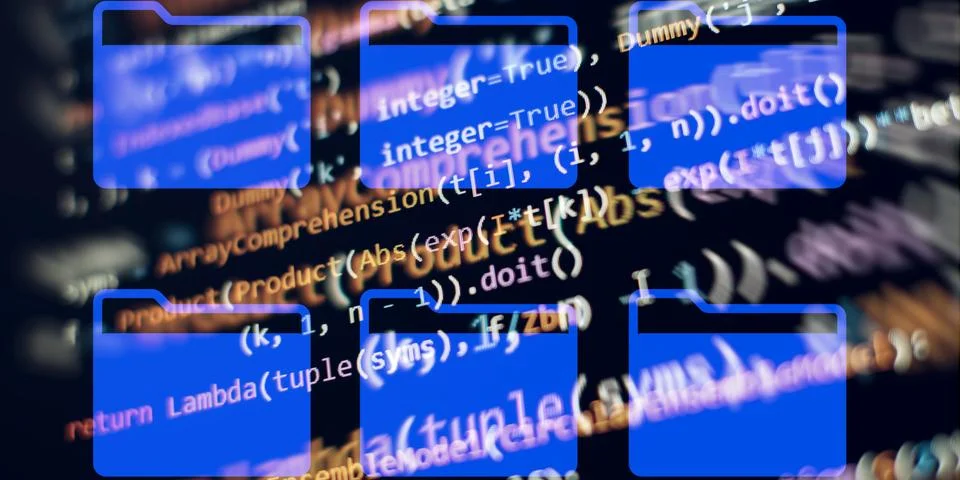Programming code background . Software developer programming code. Stock Photos