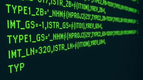 Programming code being typed onto a PC screen Stock Footage 344957611