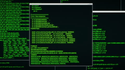 Programming code being typed onto a PC screen Stock Footage 344957811