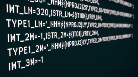 Programming code being typed onto a PC screen Vídeos de archivo 344959417