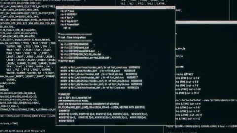 Programming code being typed onto a PC screen Stock Footage 344963143