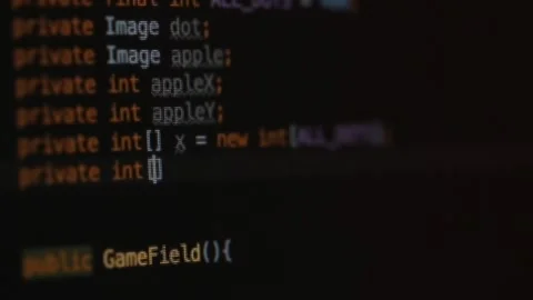 Programming code on black screen. A programmer writes a program. Video stock 137248597