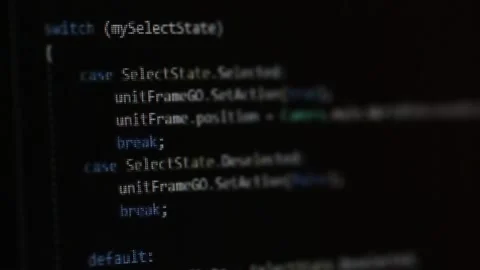 Programming code on black screen. A programmer writes a program. Video stock 137248666