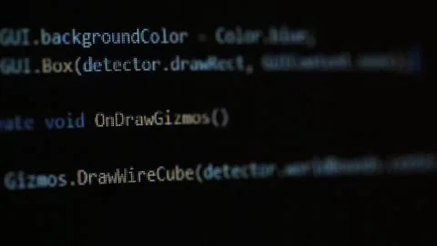 Programming code on black screen. A programmer writes a program. Stock-Footage 137248707