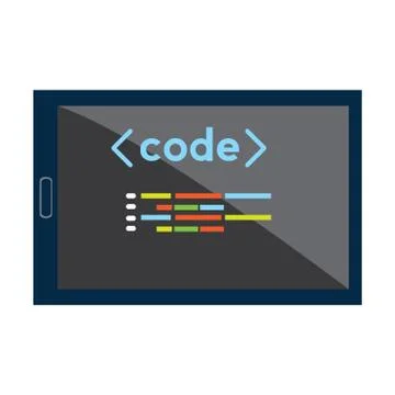 Programming code on a browser window Stock Illustration