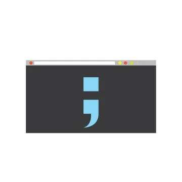 Programming code on a browser window Stock Illustration