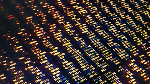 Programming code changing on screen, binary code, abstract hacking backgrounds Stock Footage 97660427