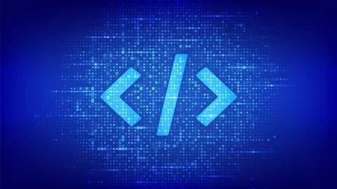 Programming code. Coding or Hacker background. Programming code icon made wit Stockillustratie