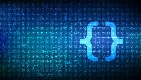 Programming code. Coding or Hacker background. Programming code icon made wit Stock Illustration