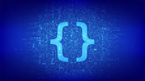 Programming code. Coding or Hacker background. Programming code icon made wit 스톡 일러스트