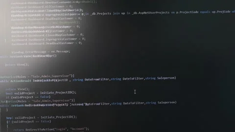 Programming code compile.Infomation technology security concept. Stock Footage 154941245