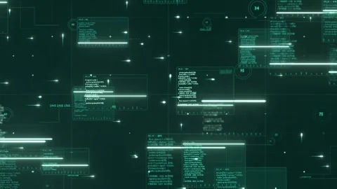 Programming code computer data software digital data technology bg able to loop Stock Footage 346720182