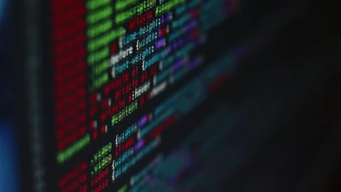 Programming code on computer screen Stock Footage 143732872