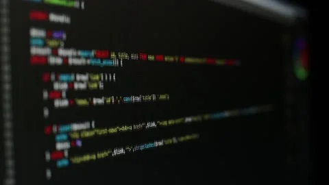 Programming code on computer screen 動画素材 143732912