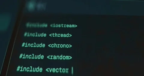 Programming code on a computer screen Stock Footage 321761106