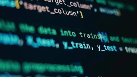 Programming Code Development Showing Data Processing on a Dark Screen 動画素材 331164884