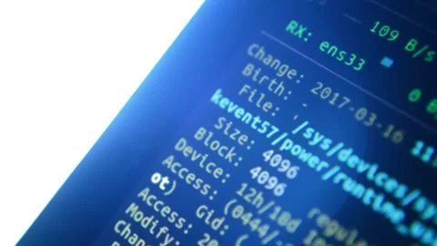 Programming code digital data on a computer's monitor. web programming software 動画素材 201292632