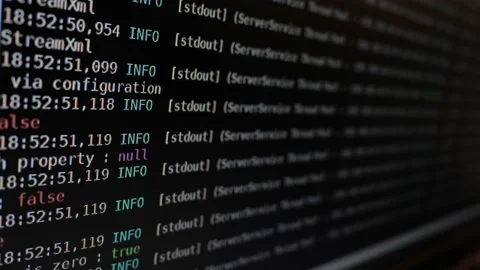 Programming code display on computer screen Stock Footage 154941137