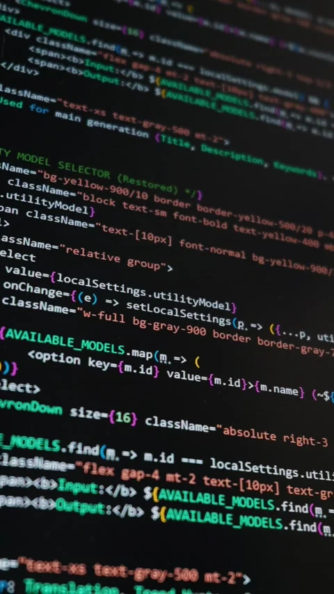 Programming Code Displayed on Dark Screen During Software Development 스톡 동영상 334727729