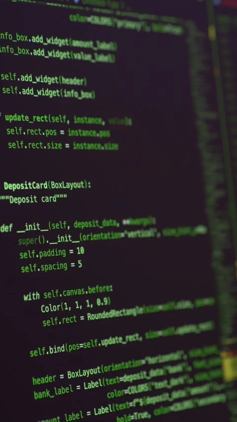 Programming code displayed on monitor with vibe coding workflow and ai assistant Stock Footage 345654253