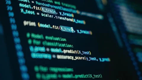 Programming Code Displaying Software Development Algorithms on Computer Screen 動画素材 331164992