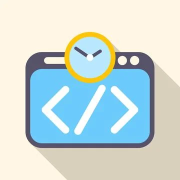 Programming code editor with deadline or time management 库存插图