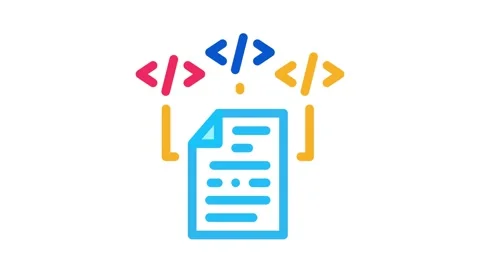 Programming code file Icon Animation Stock Footage 145264439