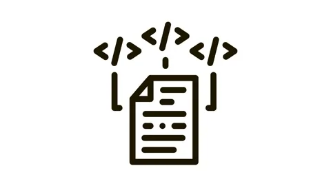 Programming code file Icon Animation Stock Footage 145755306
