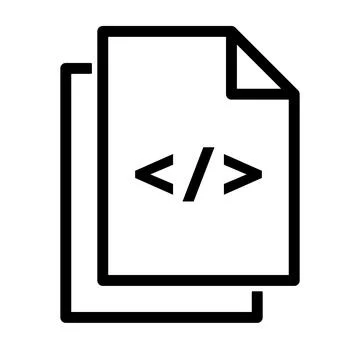 Programming code file icon. Programming source code. Vector. Stock Illustration