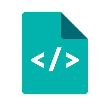 Programming code file. Source code. Vector. Stock Illustration