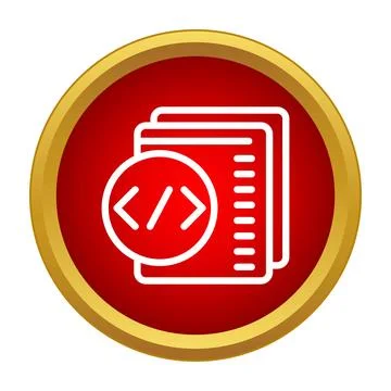 Programming code files icon digital development concept Stock Illustration