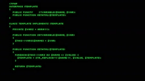 Programming code filling screen 4k UHD (3840x2160) Stock Footage 61515635